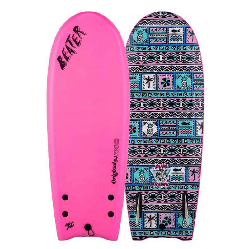 Catch Surf Beater 54" Original Twin Fin JOB PRO Surfboard - Hot Pink