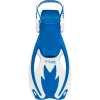 Thumbnail for Cressi Rocks Junior Adjustable Kids Swimming Fins for Diving And Snorkeling Blue/White Single fin