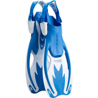 Thumbnail for Cressi Rocks Junior Blulove Adjustable Kids Swimming Fins for Diving And Snorkeling - Blue/White