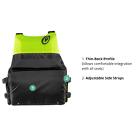 Thumbnail for Detailed back view of Old Town Riverstream Unisex Foam Life Jacket - Black/Neon