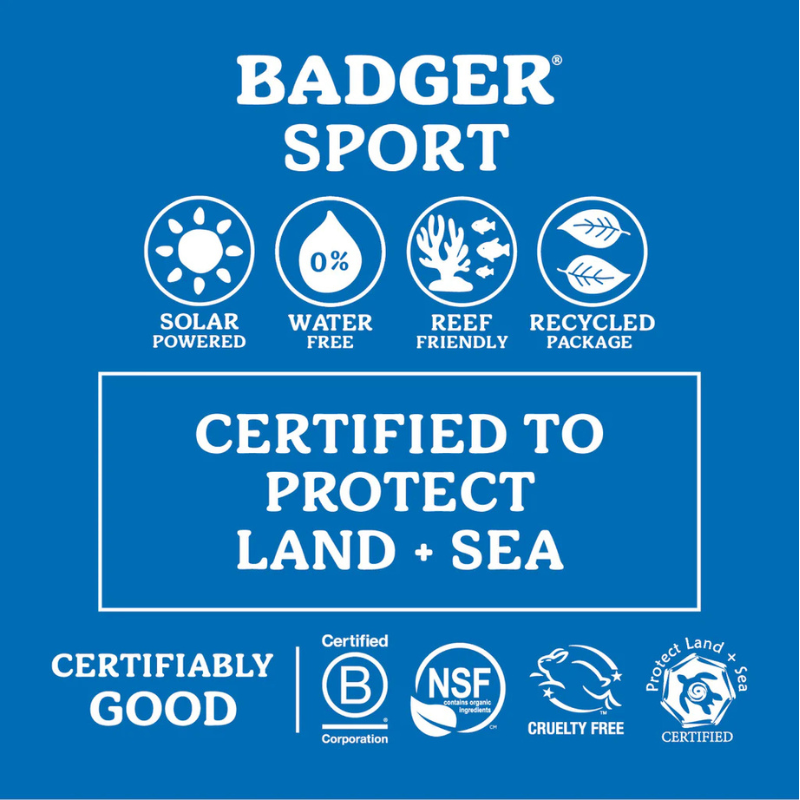 Features of Badger SPF40 2.9 oz  Sport Mineral Sunscreen Cream