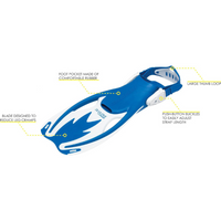 Thumbnail for Features of Cressi Rocks Junior Adjustable Kids Swimming Fins for Diving And Snorkeling - Blue/White