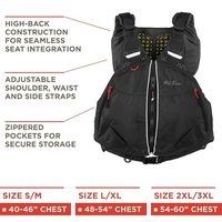 Thumbnail for Features of Old Town Solitude II Men's Foam Life Jacket - Black