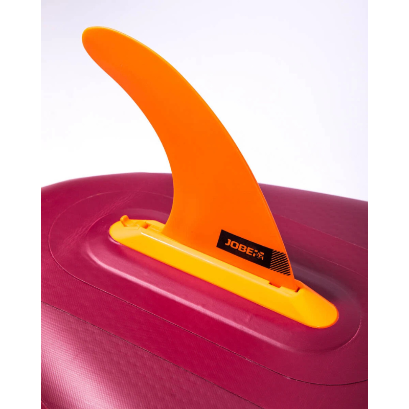 Fin of a Jobe Aero Yarra 10’6” Inflatable Paddle Board iSUP Red