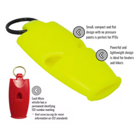 Thumbnail for Fox 40 Pealess Micro Safety Whistle features