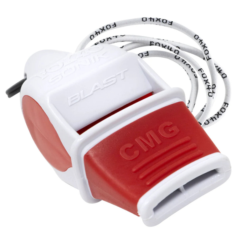 Fox 40 Sonik Blast CMG Whistle White/Red