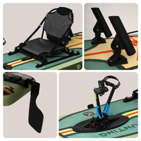 Thumbnail for Funwater Malolo Light 12' SUP-Yak Inflatable Fishing Paddle Board Package Closeup Images