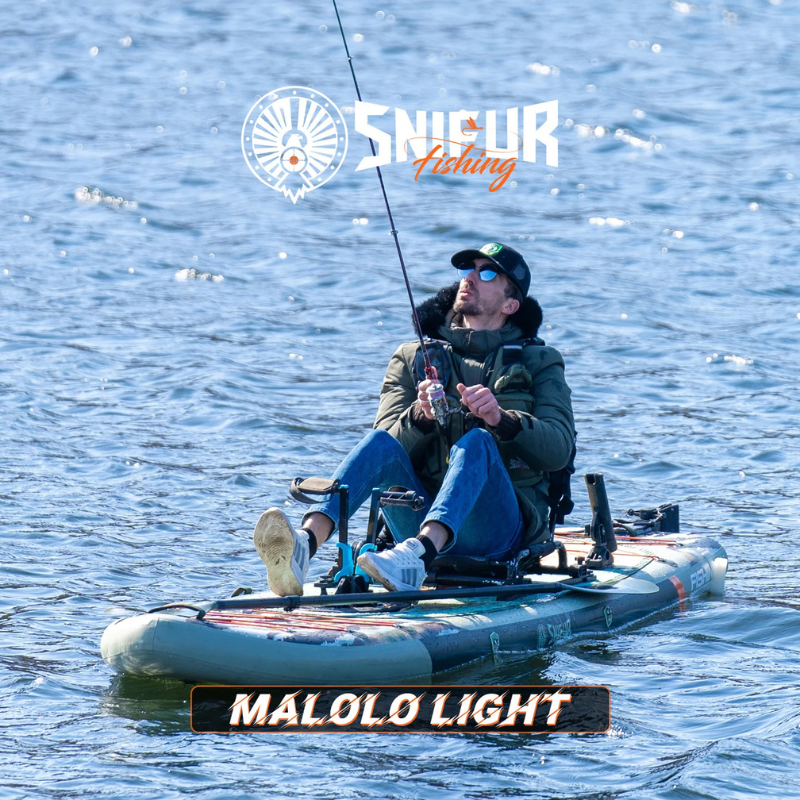 Funwater Malolo Light 12' SUP-Yak Inflatable Fishing Paddle Board Package with Paddle-Drive System Lifestyle System