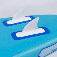 Thumbnail for Funwater Nawair 10' Foldable Inflatable Paddle Board - Navy/White | Compact Travel SUP Fins