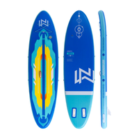 Thumbnail for Funwater Nawair 10' Foldable Inflatable Paddle Board - Navy/White | Compact Travel SUP