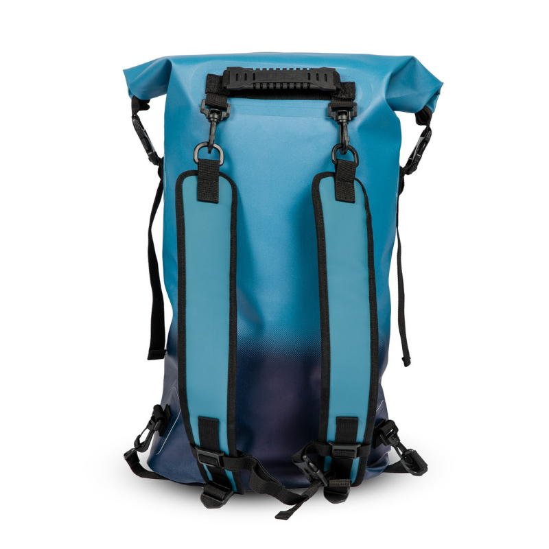 Jobe 30L Waterproof PVC Roll‑Top Dry Bag – Sky Blue Back