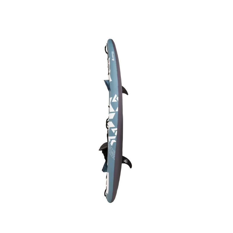 Kokopelli Platte smoke blue Inflatable Kayak side view 2