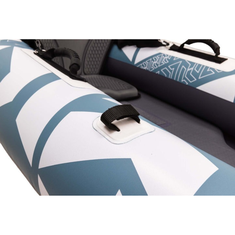 Kokopelli inflatable Platte Kayak Smoke Blue inside view