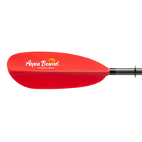 Thumbnail for Left Blade of Sting Ray Hybrid 2-Piece Posi-Lok Kayak Red Paddle
