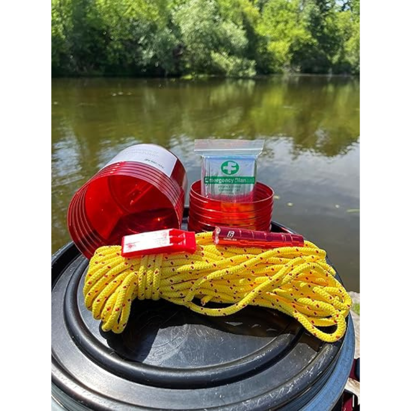 Level Six Compact Boater Safety Kit items closeup
