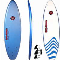 Thumbnail for Liquid Shredder Ray Zor 6' EZ-Slider Soft Top Foam Surfboard with Slick Bottom - Blue