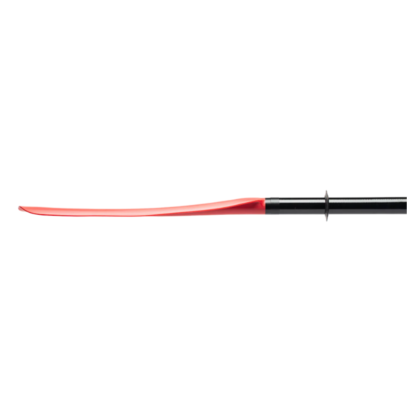 Manta Ray Fiberglass 2-Piece Snap-Button Kayak Paddle left blade horizontal view