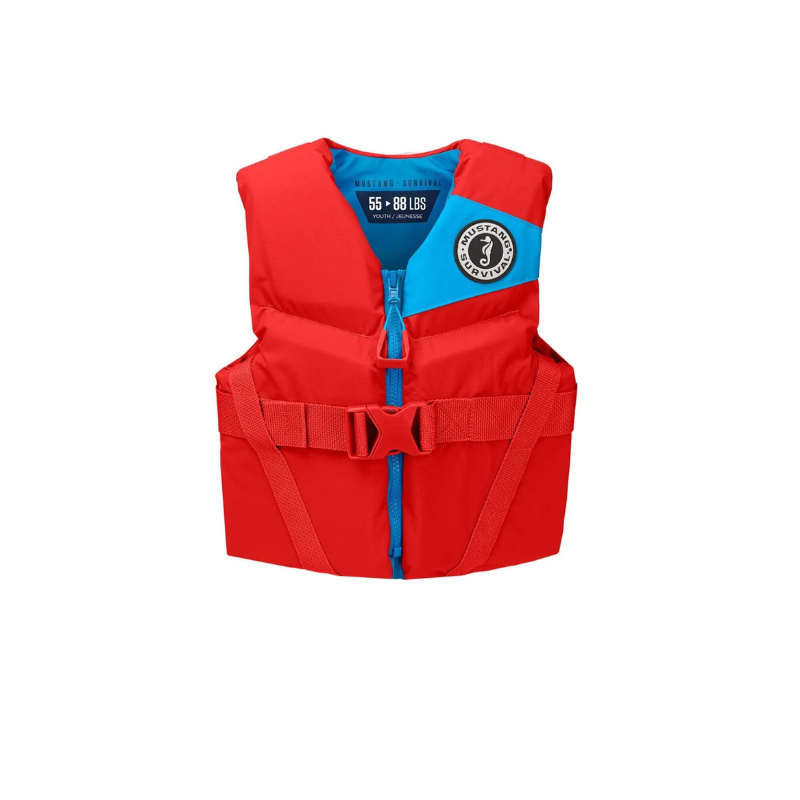 Mustang Survival Rev Youth Foam Life Jacket imperial red