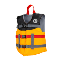 Thumbnail for Mustang Survival Livery Youth Foam Life Jacket- Mango/Black