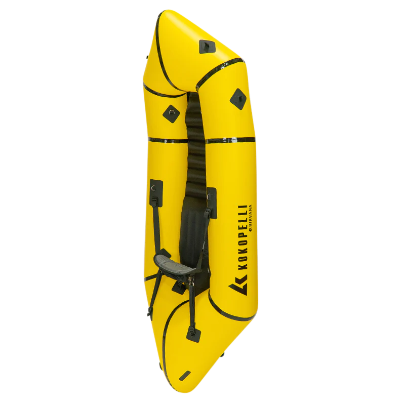 Nirvana yellow Self-Bailing Packraft vertical 