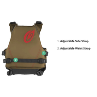 Thumbnail for Old Town Inlet Jr Foam Life Jacket for kids - Tan Back detailed features