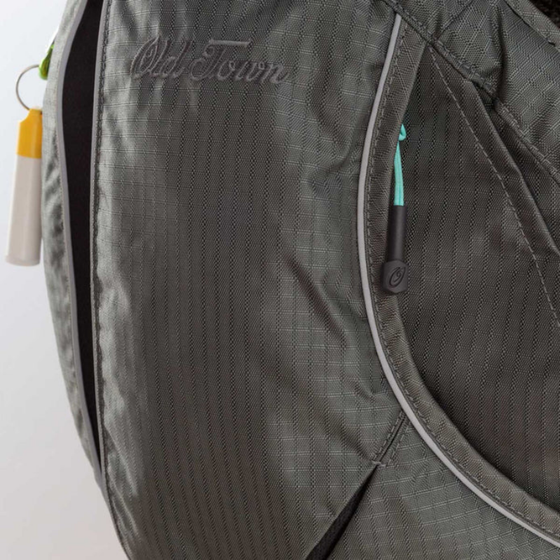 Old Town Solitude II Women’s Foam Life Jacket – Silver front closeup