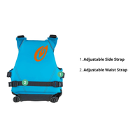 Thumbnail for Old Town Inlet Jr Foam Life Jacket for Kids - Blue Back detailed features 
