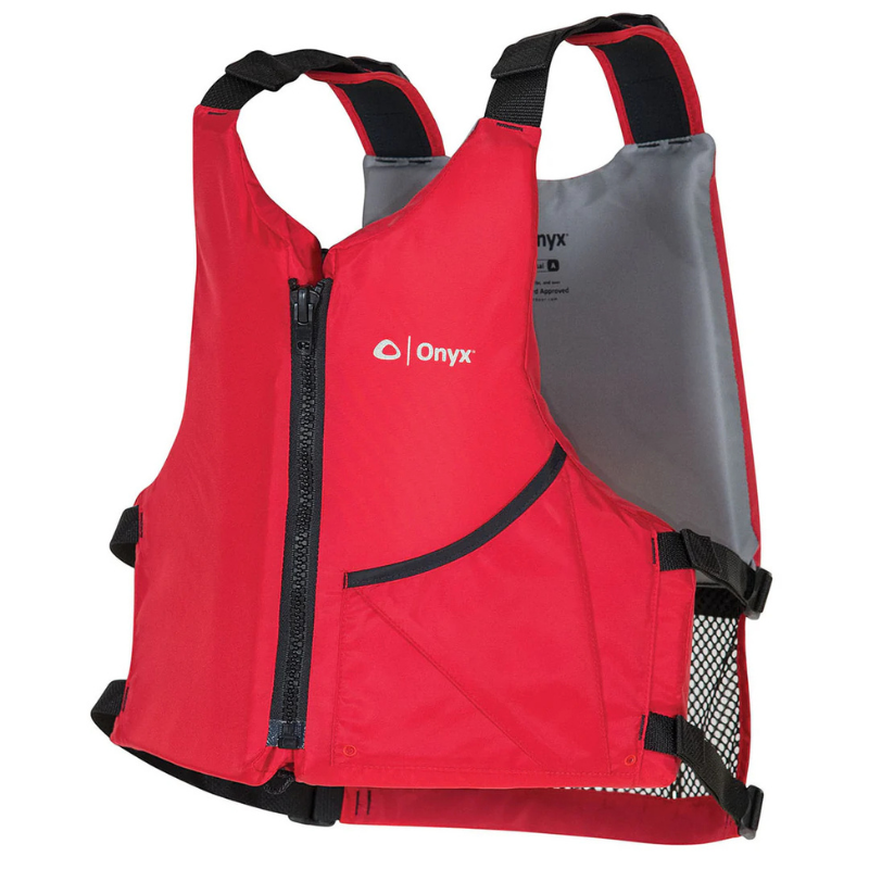 Onyx Universal Adult Foam Life Jacket – Paddle Vest – Red