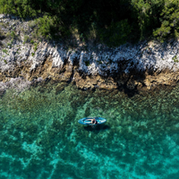 Thumbnail for Overhead view of a Gama Inflatable Kayak Package Green
