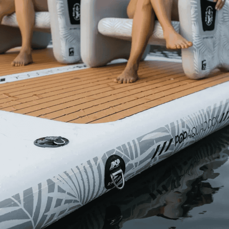 POP AquaDock 14' × 7' Inflatable Floating Dock Platform Deck