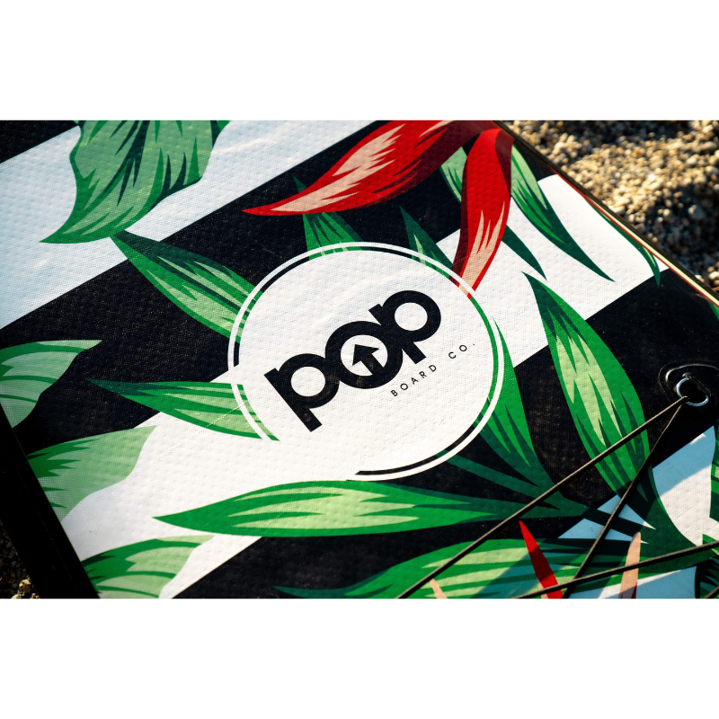 POP Board Co 10’6” Royal Hawaiian Stand Up Paddle Board - Pink/Black deck closeup