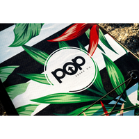 Thumbnail for POP Board Co 10’6” Royal Hawaiian Stand Up Paddle Board - Pink/Black deck closeup