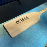 Thumbnail for Propel Paddle Gear by Shoreline Marine 48” Wood Canoe Paddle closeup of the Blade