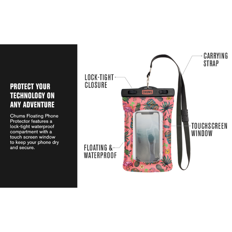 Chums 9" Floating Phone Case with Lanyard - Waterproof