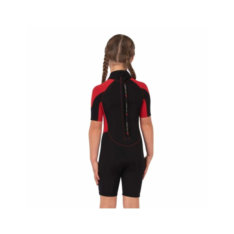 Red/Black Level Six Child Shorty Neoprene Wetsuit 