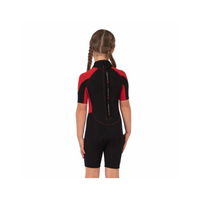 Thumbnail for Red/Black Level Six Child Shorty Neoprene Wetsuit 
