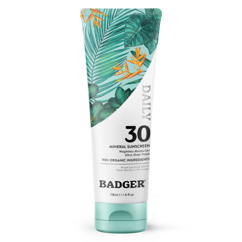 Badger SPF30 4 fl oz (118 ml) Daily Mineral Sunscreen Lotion