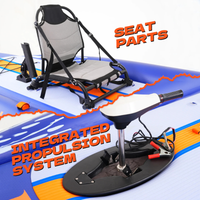 Thumbnail for Seat and Motor of Funwater DualCast Plus 11' Inflatable Fishing Kayak