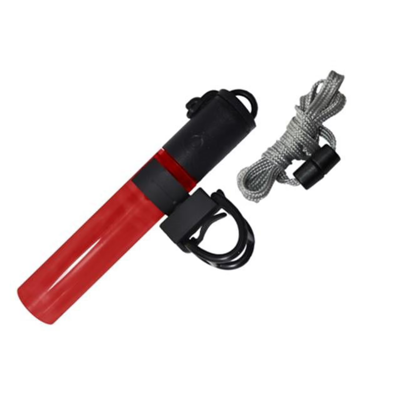 Seattle Sports Glostick Multi-Clip USB Safety Light Sticks- Red all parts