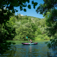 Thumbnail for Side View of a person on a Croft Inflatable Kayak-Purple