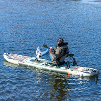 Thumbnail for Silent North Malolo Light 12' SUP-Yak Inflatable Fishing Paddle Board Package with Paddle-Drive System