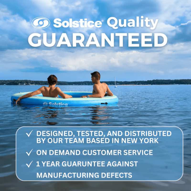 Solstice Circular Mesh Dock 8' Inflatable Hangout Ring Guarantee