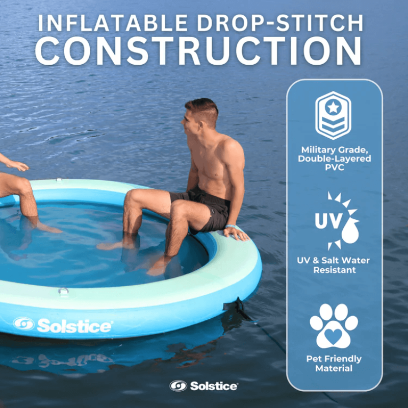 Solstice Circular Mesh Dock 8' Inflatable Hangout Ring Construction