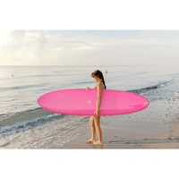 Thumbnail for Surfboard Trading Co. ANY DAY Mid Length EPS Surfboard Hot Pink Lifestyle Image