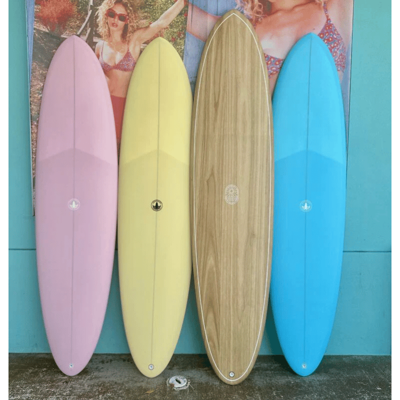 Surfboard Trading Co. ANY DAY Mid Length EPS Surfboard – Paulownia Wood Lifestyle Photo