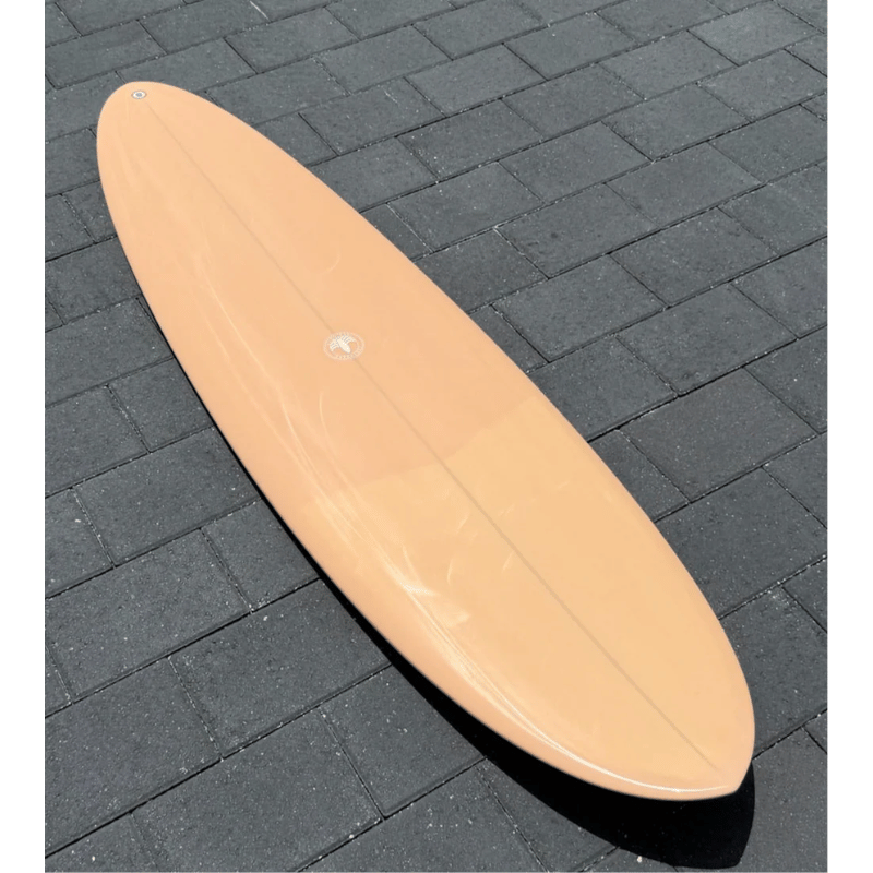 Surfboard Trading Co. ANY DAY Mid Length EPS Surfboard – Peach Lifestyle Photo