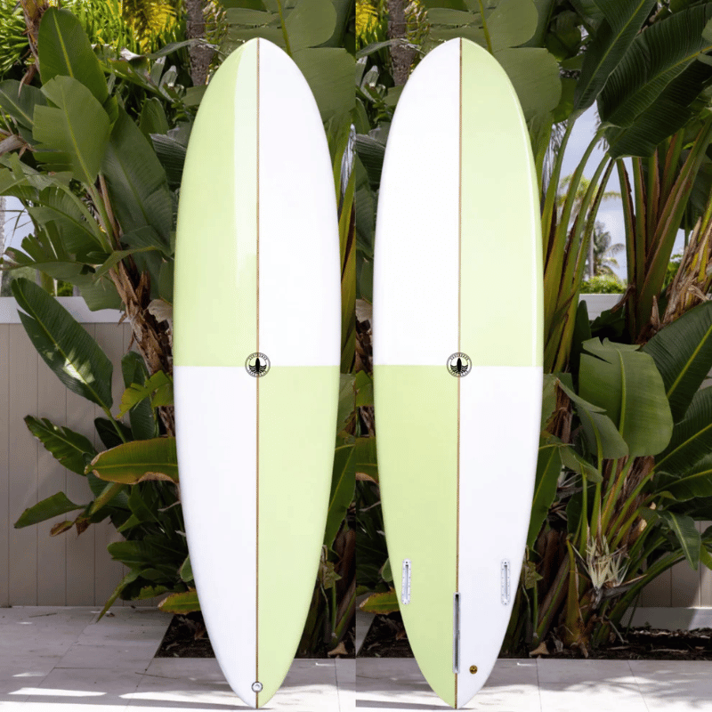 Surfboard Trading Co. Dumplin Mid Length EPS Surfboard – Checkered Sea Glass