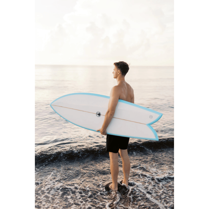 Surfboard Trading Co. Finlet Twin Fish EPS Surfboard - Cutlap Aqua Lifestyle Image