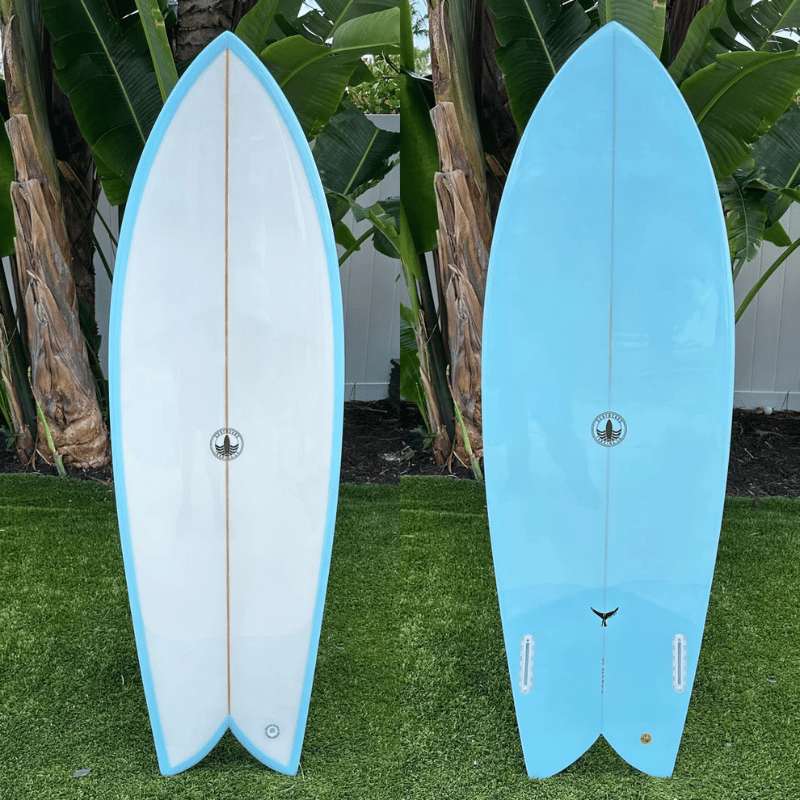 Surfboard Trading Co. Finlet Twin Fish EPS Surfboard - Cutlap Aqua