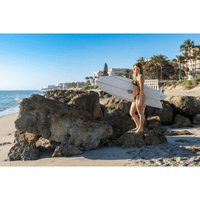 Thumbnail for Lifestyle image of Surfboard Trading Co. Finlet Twin Fish EPS Surfboard | Triple Stringer Performance Fish